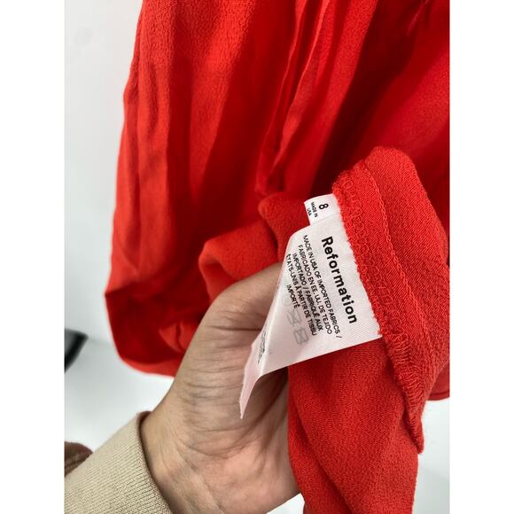 Reformation 8 Amani maxi dress Hot Day red - Picture 7 of 7